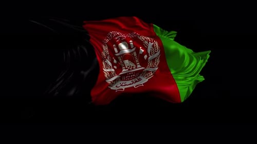 Waving Flag of Afghanistan Seamless Loop Animation