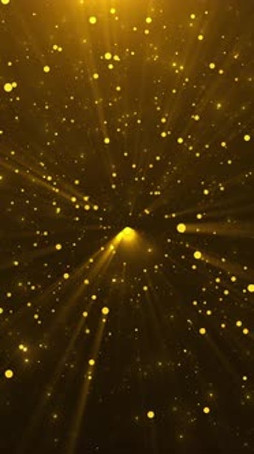 goldene blinkende Sterne auf dunkelschwarzem Nachtpartikelglitter-Luxus-Hintergrund. glänzende Glitzersterne und