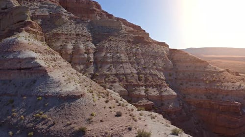 Aerial shot of the amazing rock formations in southern Utah.