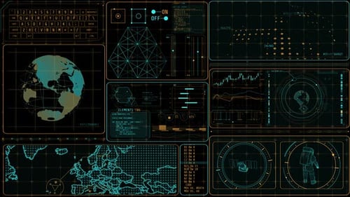 Animación de una interfaz de alta tecnología para la observación de la Tierra por satélite