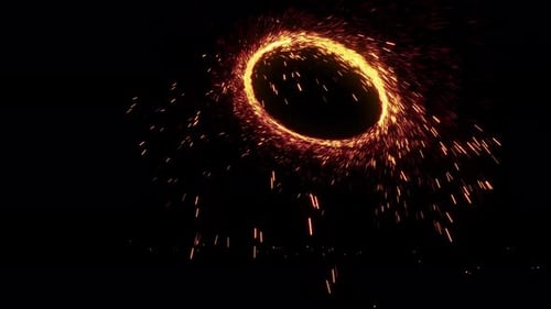 Fiery Particle Ring Formation Reveal