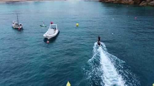 Aerial view of Ibiza Island, Balearic Island, Spain.