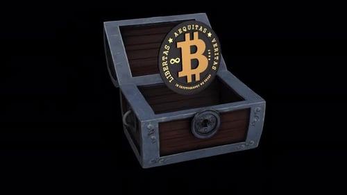 Jeton Nft Chest noir élégant Dark Style Alpha Channel 4K
