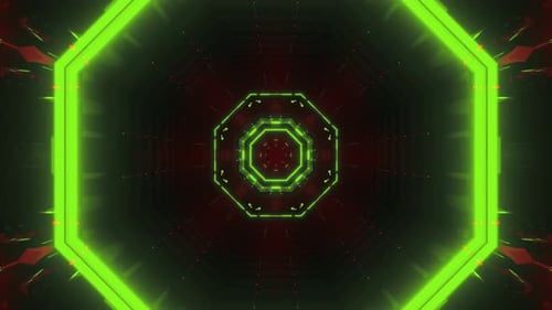 Cyberpunk Energy Blast Tunnel Animation