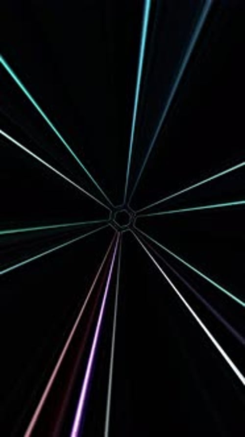 Futuristic Warp Speed Lines Tunnel Background Loop