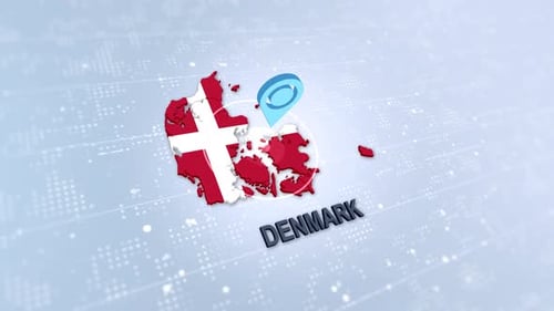 Dänemark-Karte mit Markierung