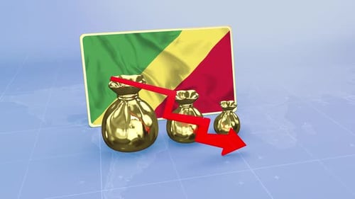 Congo Reserves Drop Economic Data Infographics Graph