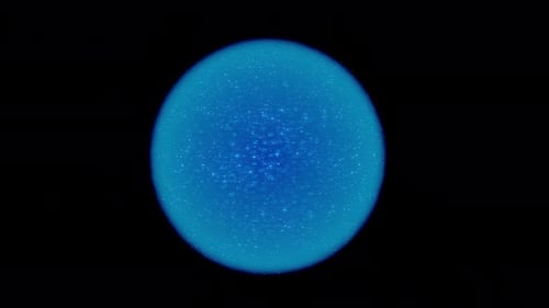 Ocean Water Blue Sphere 360 Rotating Abstract Animation On Transparent Background