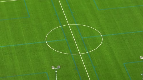 Soccer Championship Match on a Stadium