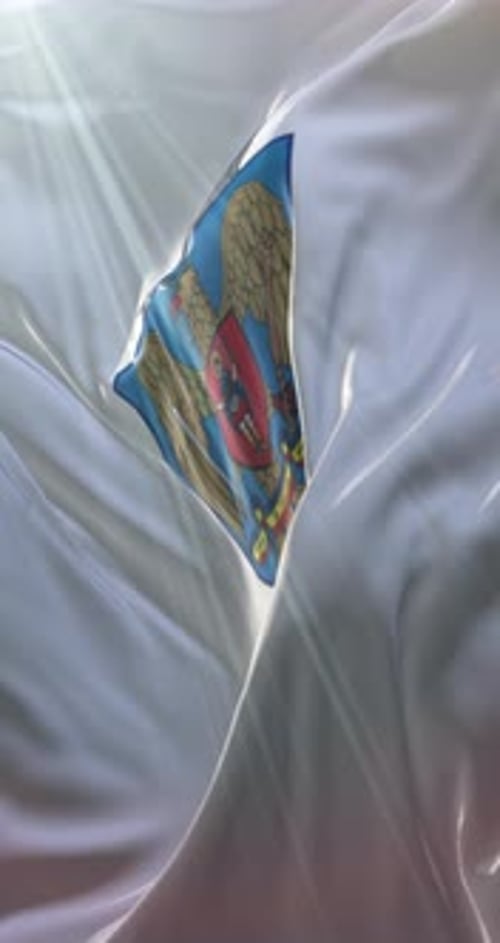 Waving White Fabric Reveals an Image