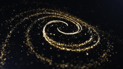 Sparkling Gold Dust Particle Trails Abstract Swirl Background