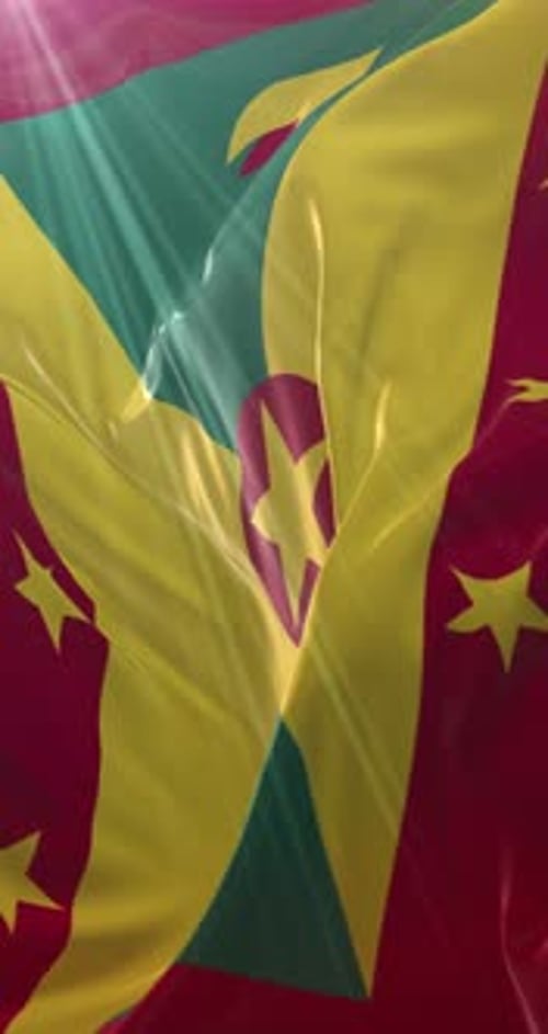 3D Grenada Flag Waving Animation