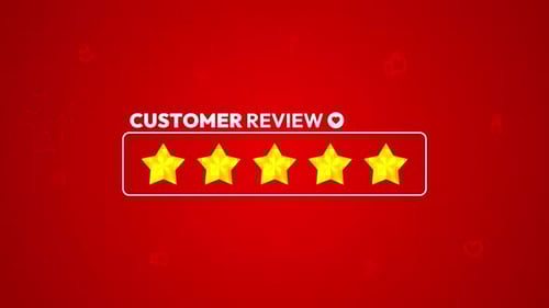 Dynamic Customer Review Star Rating Interface Animation