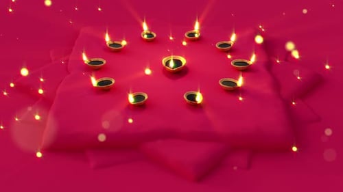Lampes de bricolage Happy Diwali en argile 04 4K