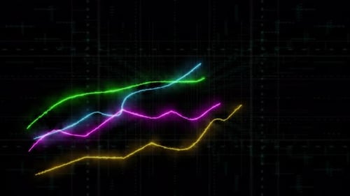 4K Graph Up Statistical Analysis Animated Video