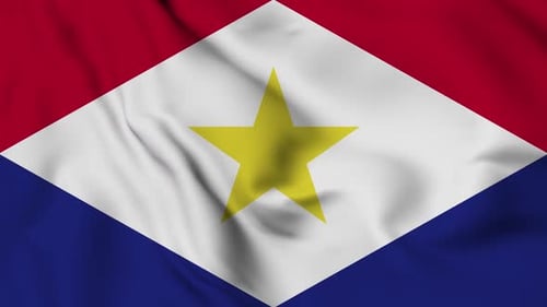 Waving Flag Of The Saba