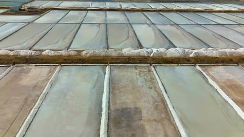 Salt Production Area - Aerial View - Leftwards