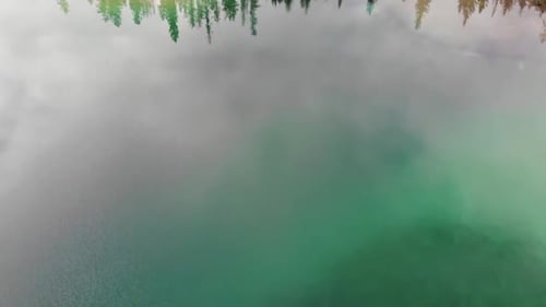 Above a lake in Canada