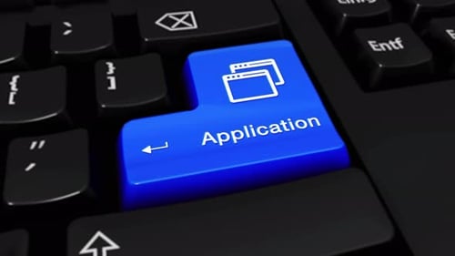 Application : mouvement rond sur le bouton du clavier d'ordinateur