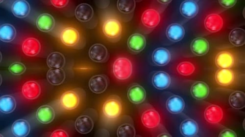 4 K Colored Flashing Lights Loop