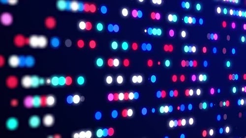 Digital Data Background, Cyber Data Background, Multicolor Glowing Dot Particle Futuristic Technolog
