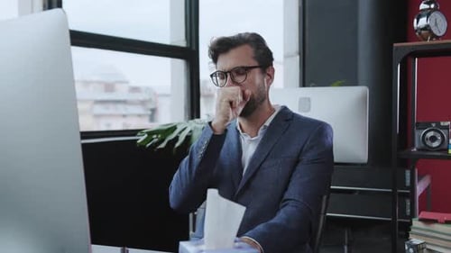 A Business Professional Actively Engaged in a Dynamic and Modern Office Work Environment