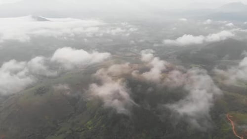 Pull front above clouds and field