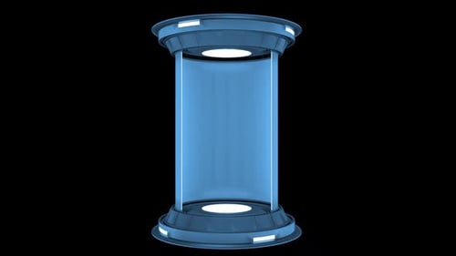 Plataforma de ficção científica futurista azul abstrata Alpha Loop