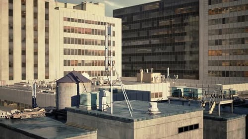 A View of a City with Tall Buildings