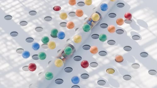 Jumping Marbles Loop 3D Animation