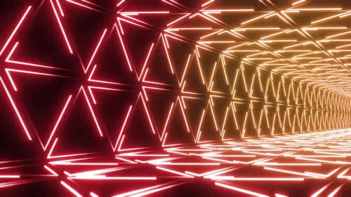 Leuchtend rote LED-Leuchten erzeugen ein dynamisches, modernes abstraktes Hintergrundmuster