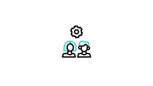 Minimalist Animated Business Teamwork Icon