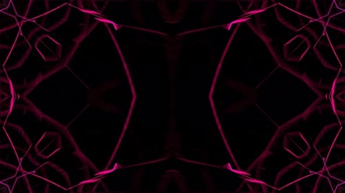 Pink Futuristic Neon Light Mandala Background Vj Loop In 4K