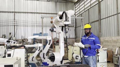 Industrieller Roboterarm.