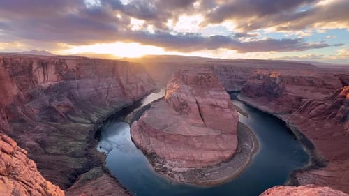 The Breathtakingly Stunning Horseshoe Bend at Sunset Within the Grand Canyon National Park