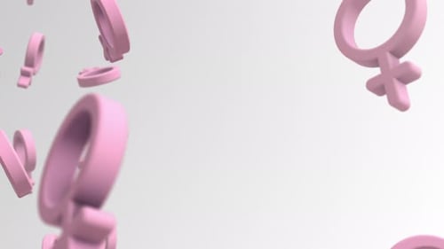 Falling Female Symbols background animation