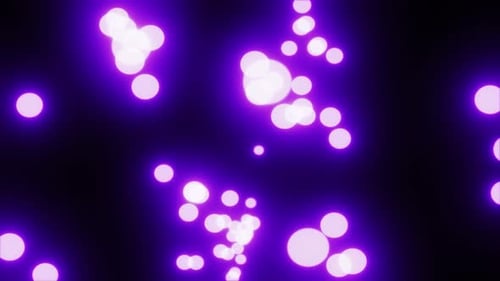 Abstract Glowing Purple Particles Loop Background