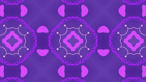 Abstract Purple and Pink Geometric Ornamental Background Loop