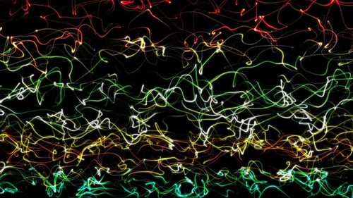 Colorful Abstract Wavy Line Topographic Background Loop V4