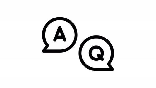 Animated Question and Answer Chat Icon Reveal