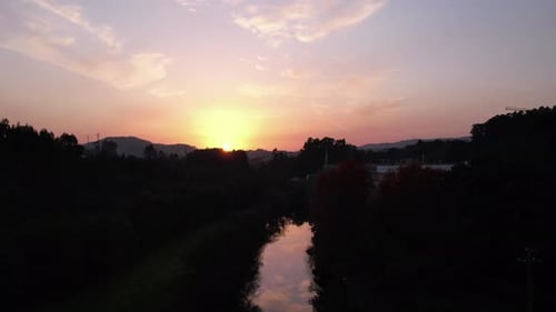 The scenery of the evening sky