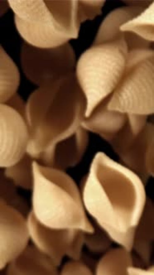 Dry Pasta Rises and Falls Filmed on a Highspeed Camera at 1000 Fps