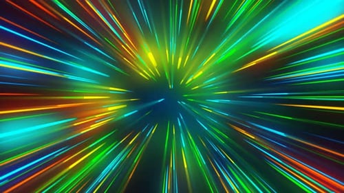 Speed Line Zoom - Rgb Color 4K Loop