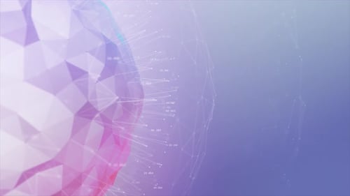 Abstract Globe Animation with Connecting Data Points