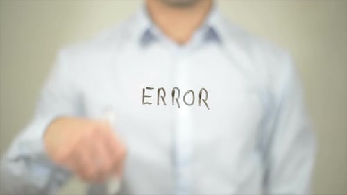 Writing Error on Transparent Surface