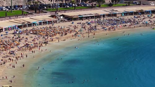 Vista aérea de la bahía de Amadores o Anfi Del Mar, Gran Canaria