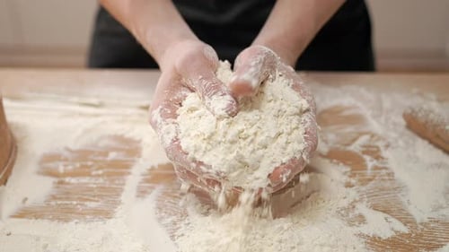 Cook Flour In Hands