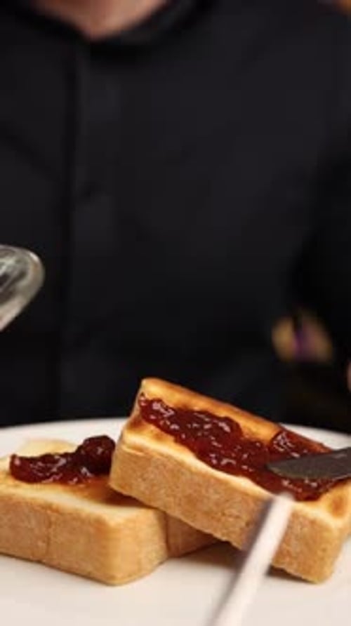 A delicious breakfast at a European restaurant. Close-up