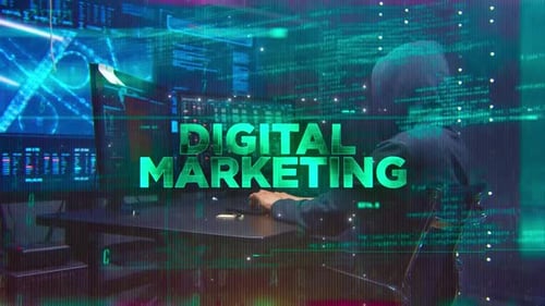 Digital Marketing Concept Technology Futuristic Data Background