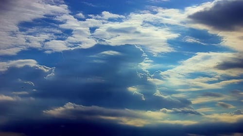 The movements of clouds that predict a storm. Time lapse shot.
